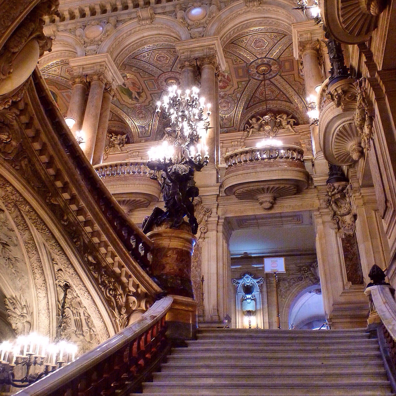 The staircase to enter Opera Garnier - Paris - France