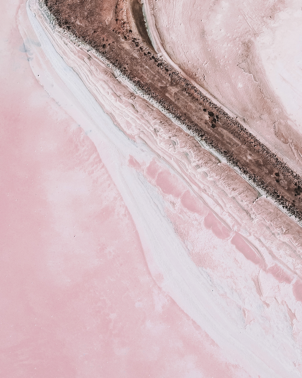 Drone shots of pink Bumbunga Lake - South Australia (SA) - Australia
