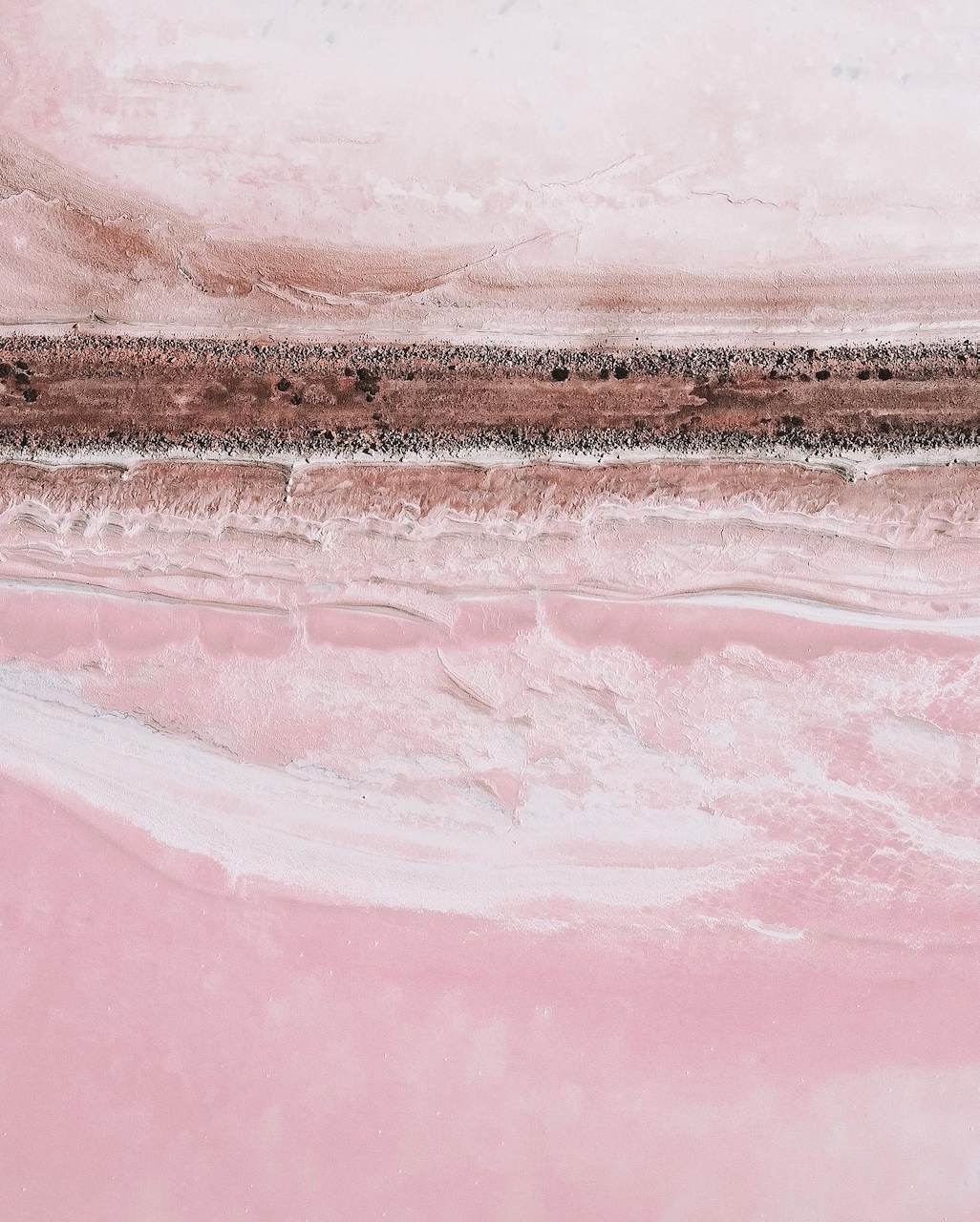 Drone View of Pink Lake - Bumbunga - South Australia (SA) - Australia