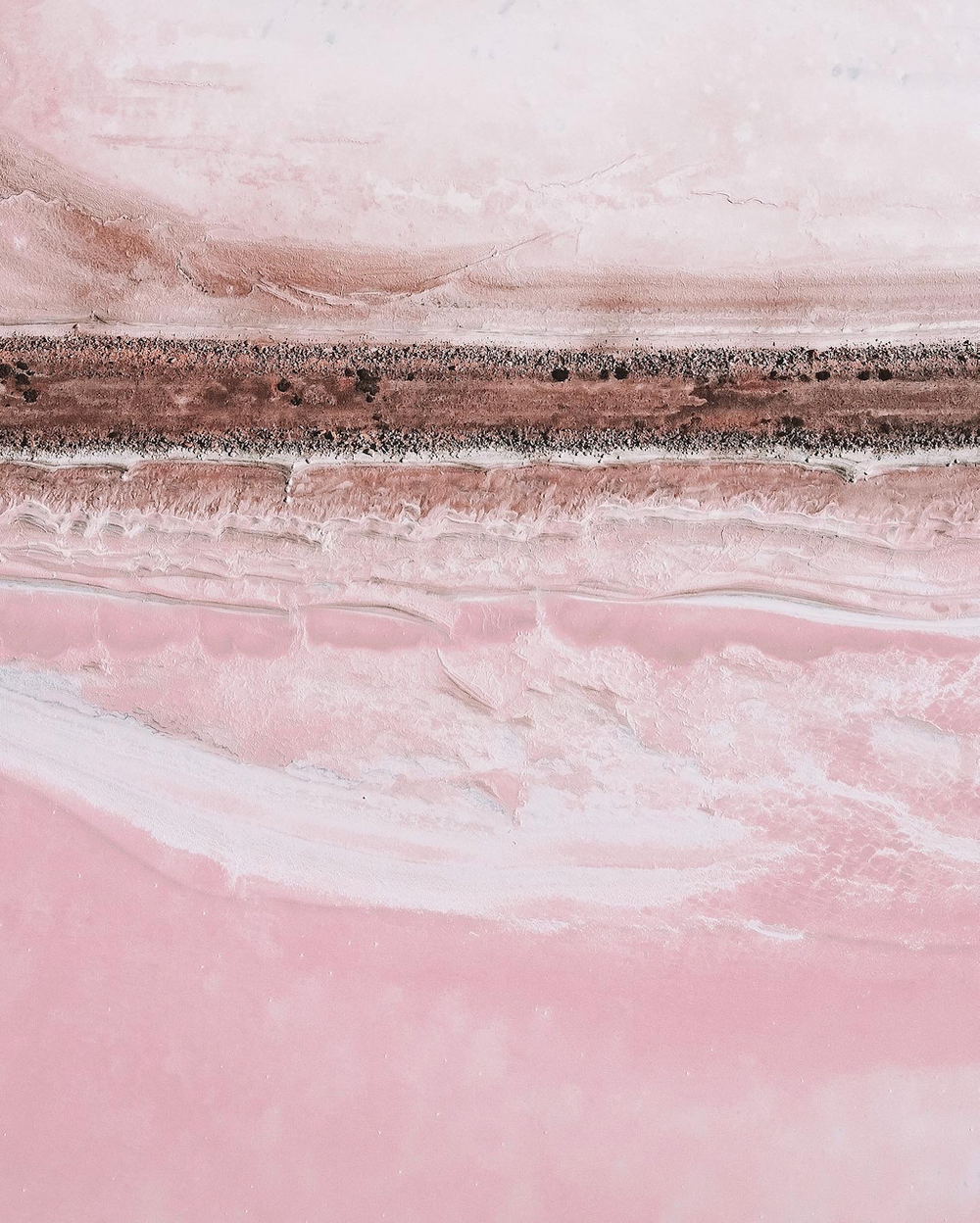 Drone View of Pink Lake - Bumbunga - South Australia (SA) - Australia