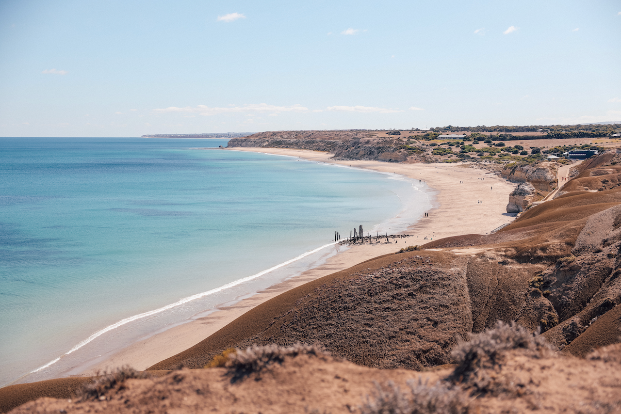 South View of Port Willunga Beach - McLaren Vale - South Australia (SA) - Australia
