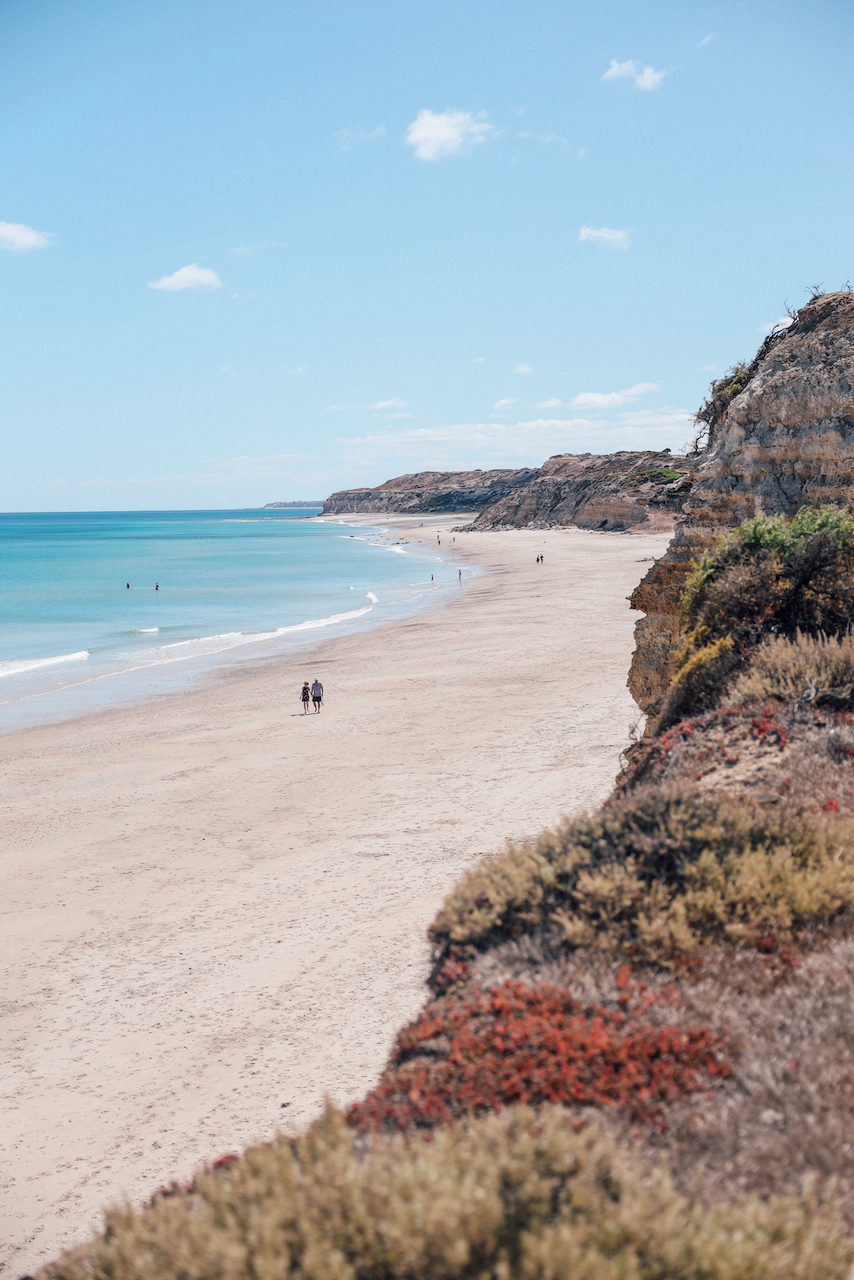 La partie nord de la plage de Port Willunga Beach - McLaren Vale - South Australia (SA) - Australie