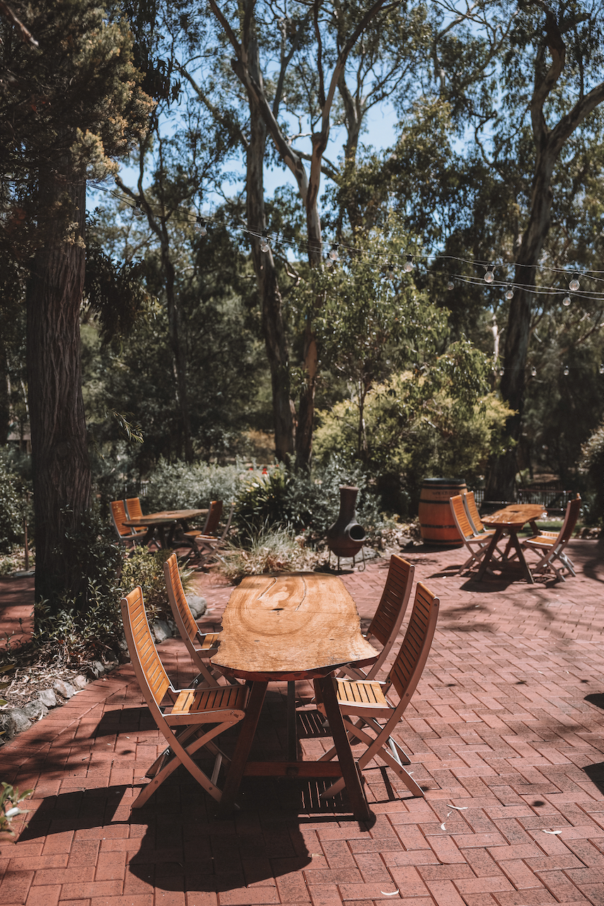 Lunch outdoors at Woodstock Wines - McLaren Vale - South Australia (SA) - Australia