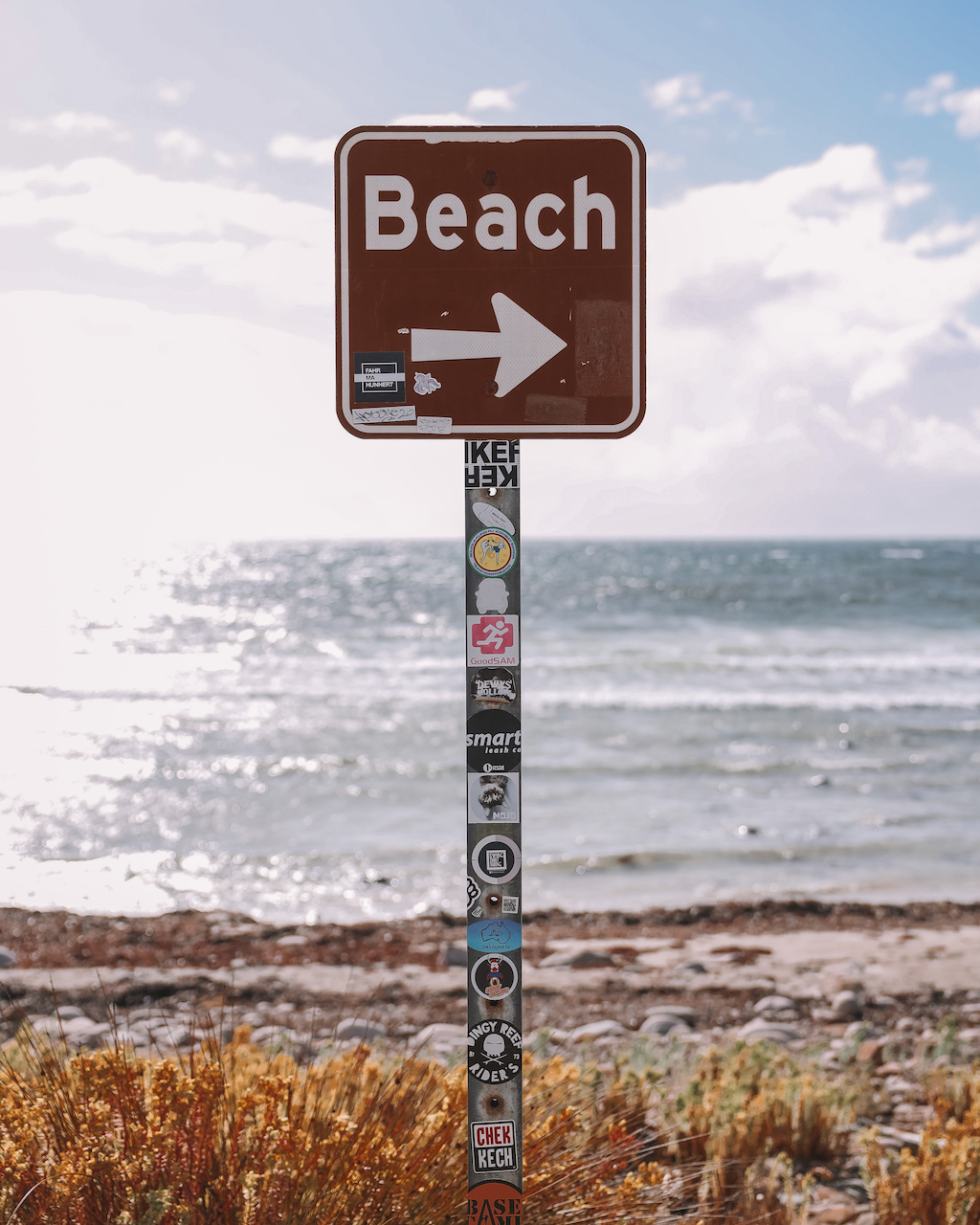 Panneau qui indique la plage - Kangaroo Island - South Australia (SA) - Australie