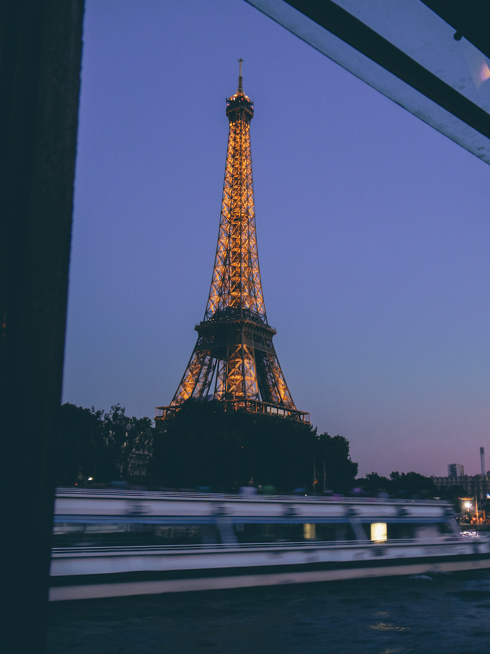 Eiffel Tower seen from Bateau-Mouche Le Calife - Paris - France