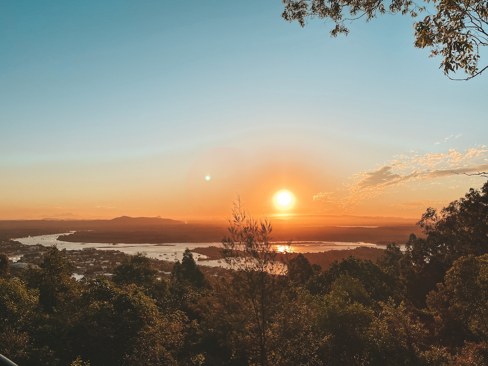 Laguna Lookout at sunset - Noosa - Queensland - Australia