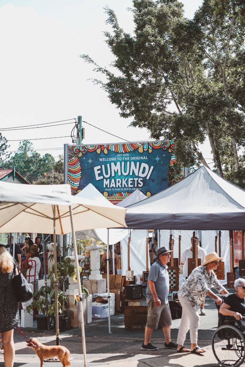 Eumundi Market Sign - Noosa - Queensland - Australia