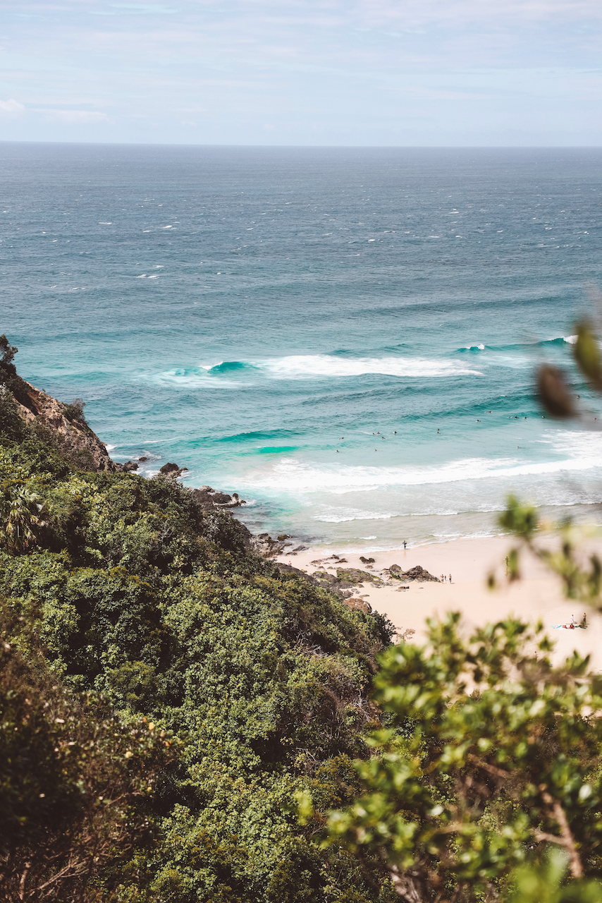 View of Tallow Beach from Cape Byron Lighthouse - Byron Bay - New South Wales - Australia