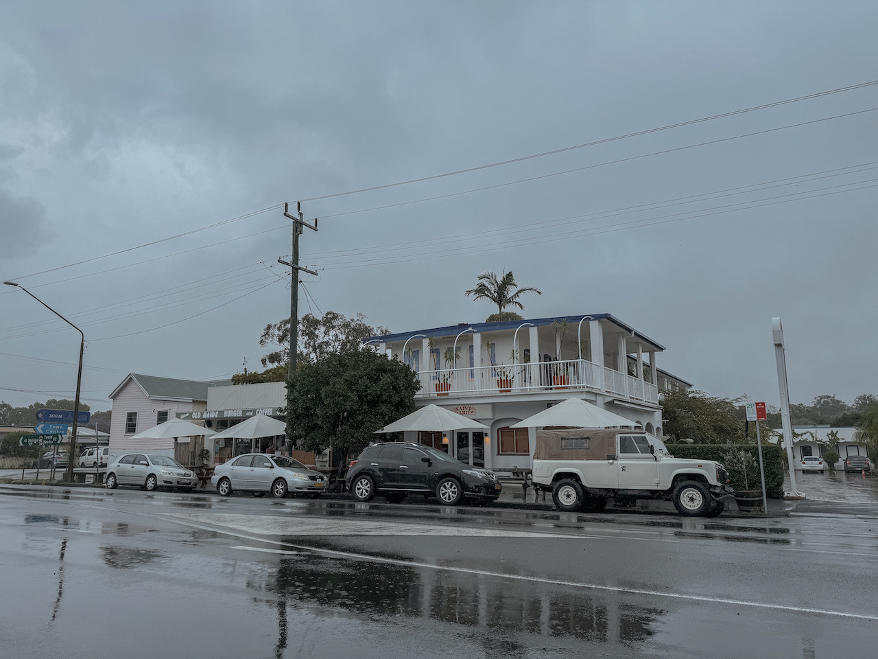Rainy street of Brunswick Heads - Byron Bay - New South Wales - Australia
