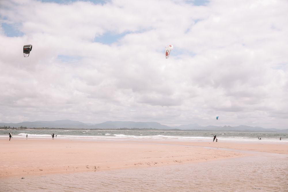 Kitesurfers at Tallow Beach - Byron Bay - New South Wales - Australia