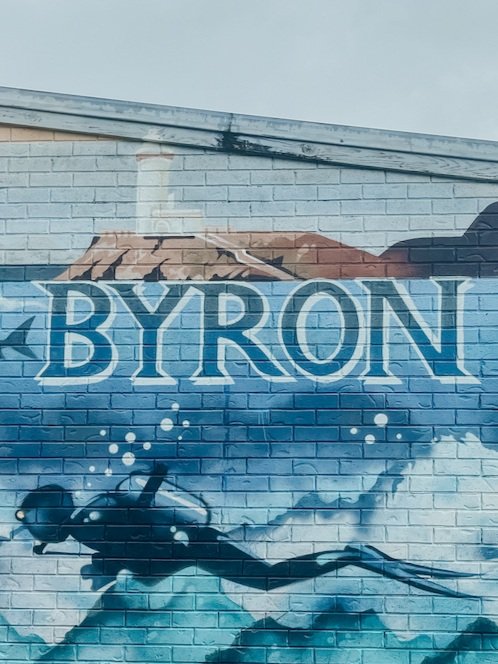 Graffiti d'un plongeur  - Byron Bay - New South Wales - Australie
