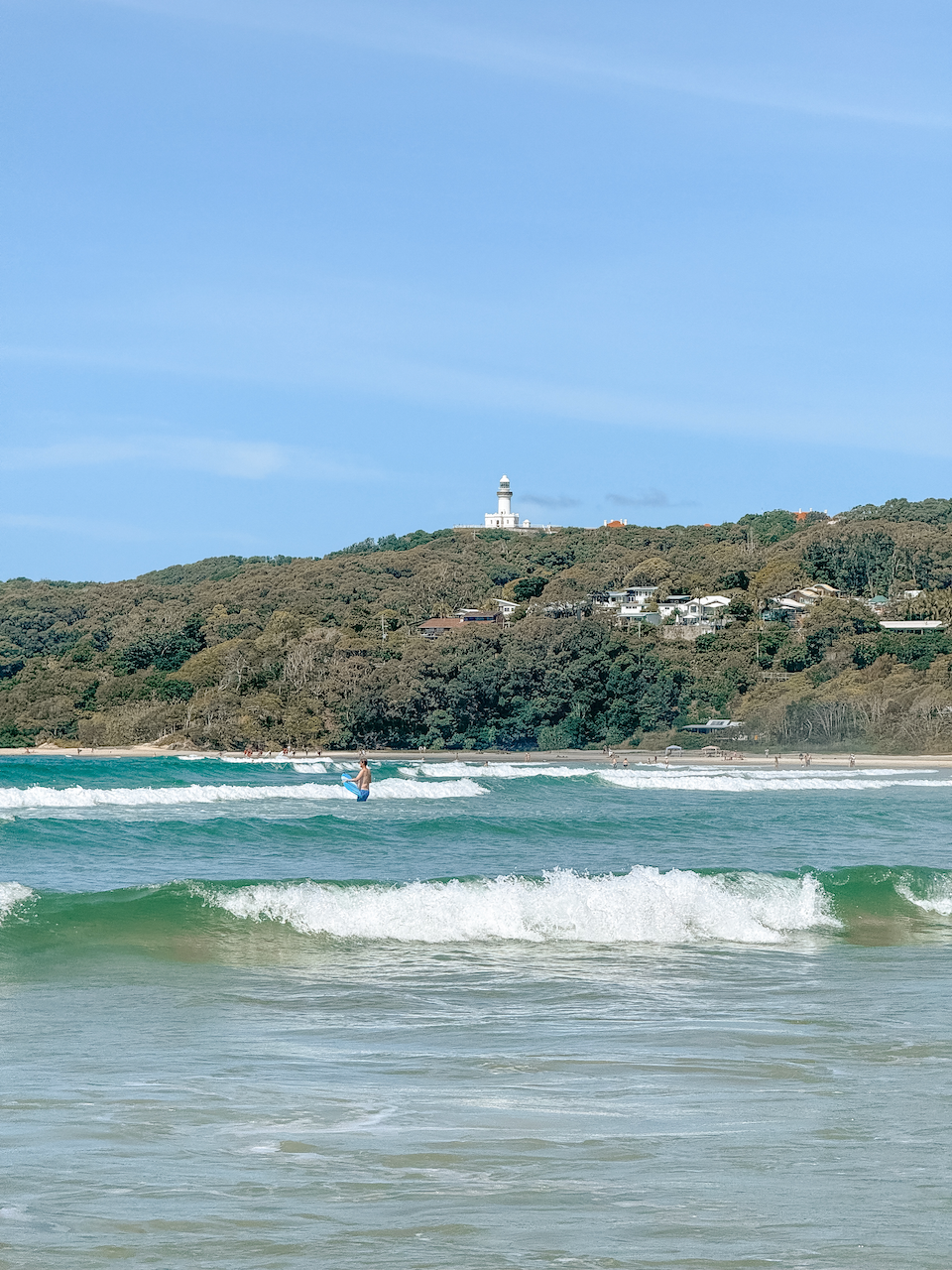 Cape Byron Lighthouse seen from the Main Beach - Byron Bay - New South Wales - Australia