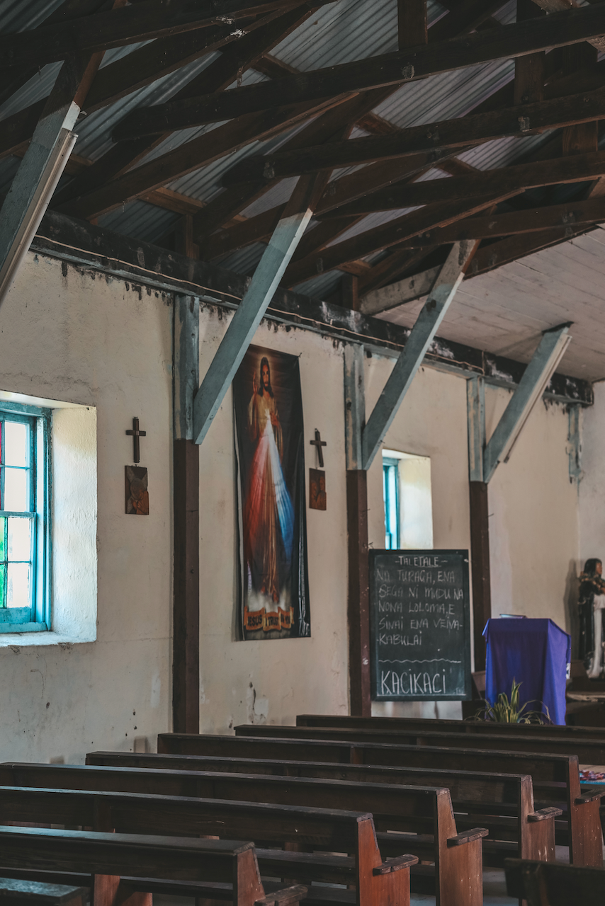 The inside of a church in Nacula Village - Blue Lagoon Beach Resort - Nacula Island - Yasawa Islands - Fiji