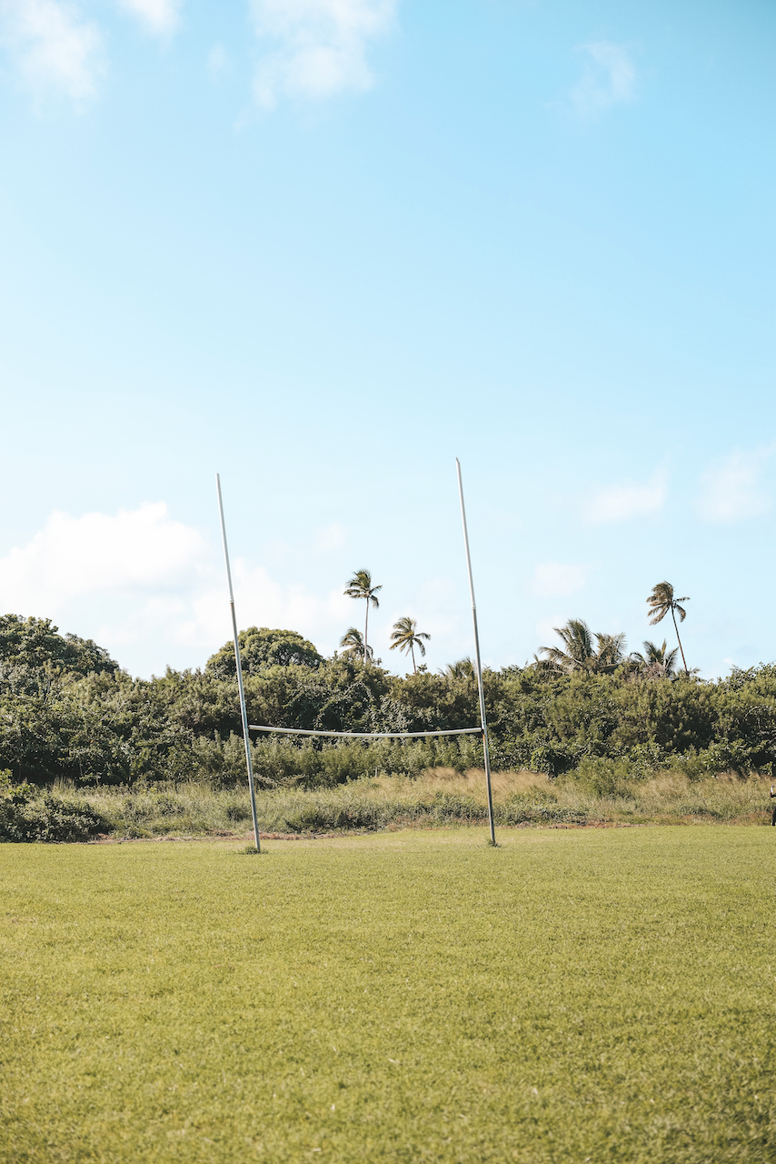Rugby field at Nacula Village - Blue Lagoon Beach Resort - Nacula Island - Yasawa Islands - Fiji