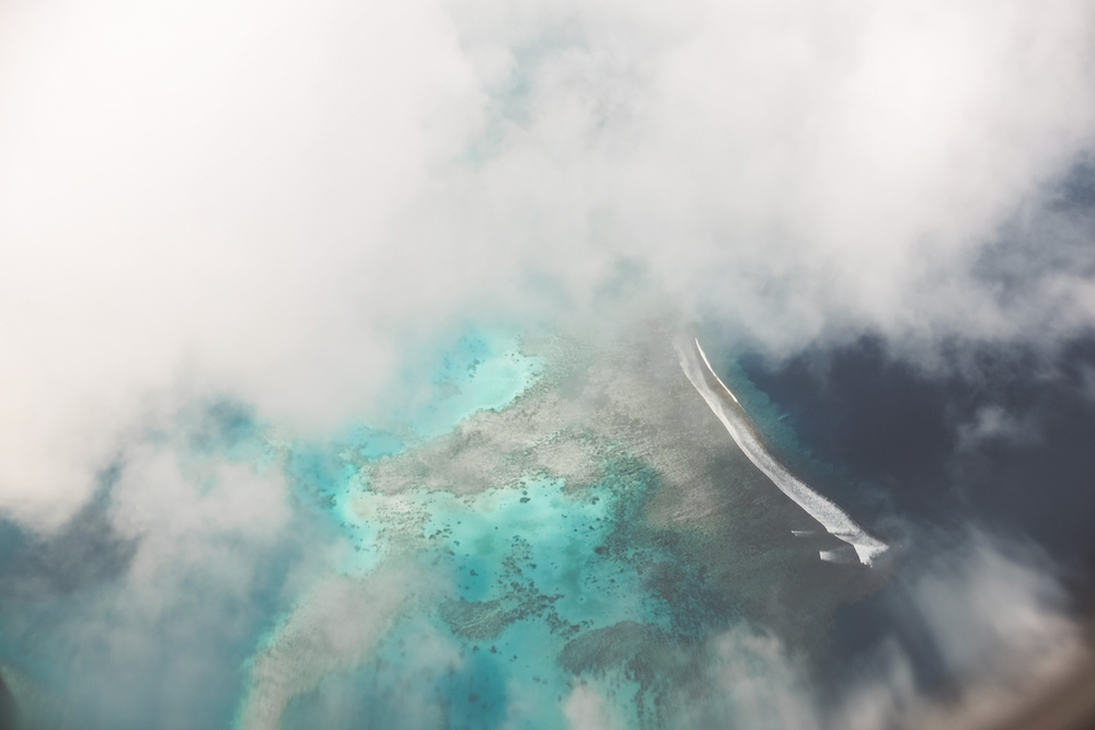 The Rainbow Reef seen from the plane - Taveuni Island - Fiji