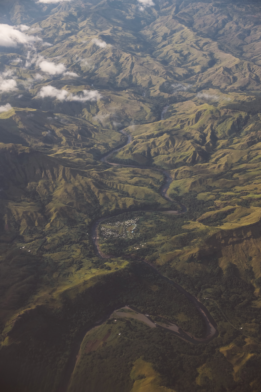 Stunning mountain formations from the plane - Taveuni Island - Fiji