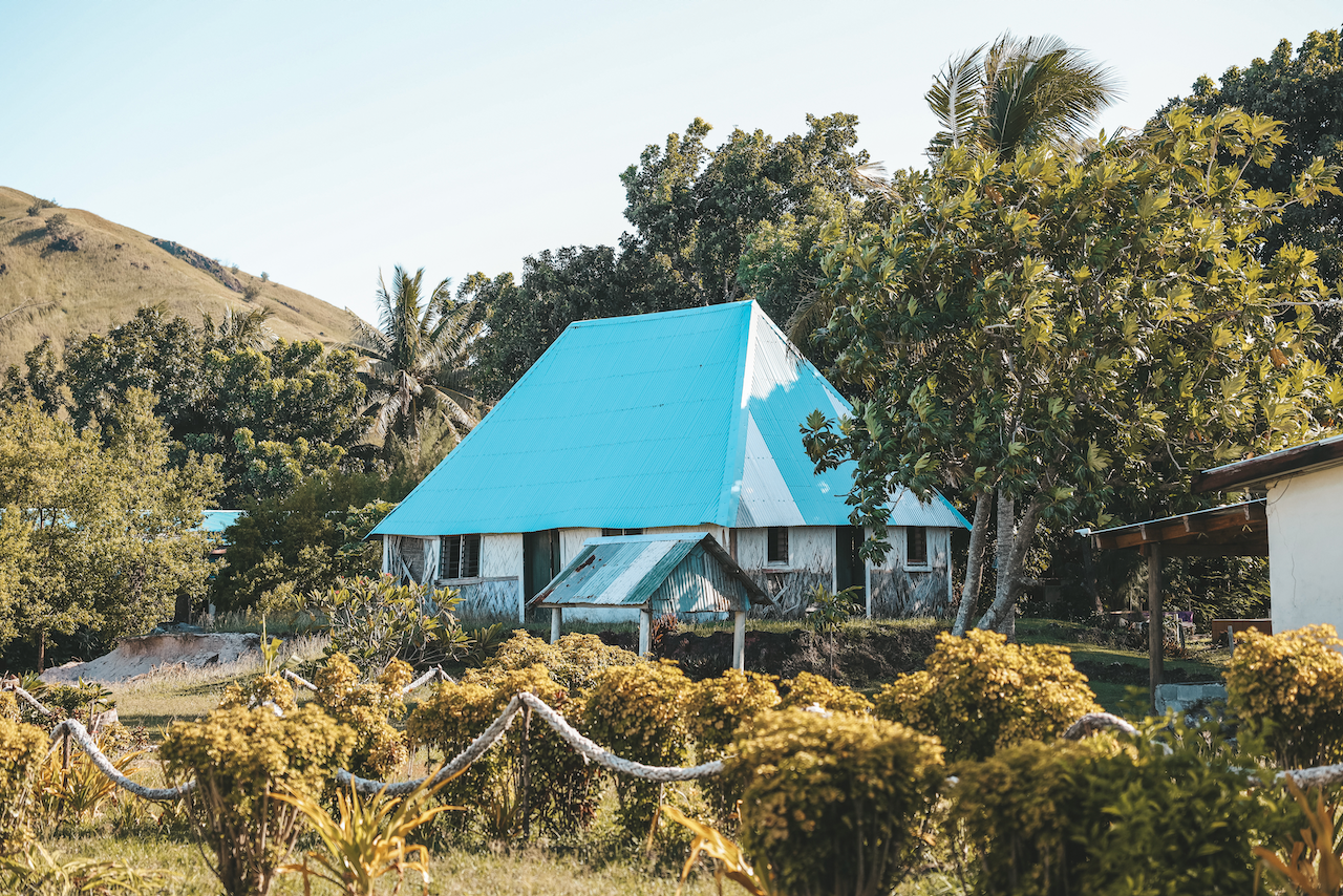 Jolie maison au toit bleu - Blue Lagoon Beach Resort - Île de Nacula - Îles Yasawa - Îles Fidji