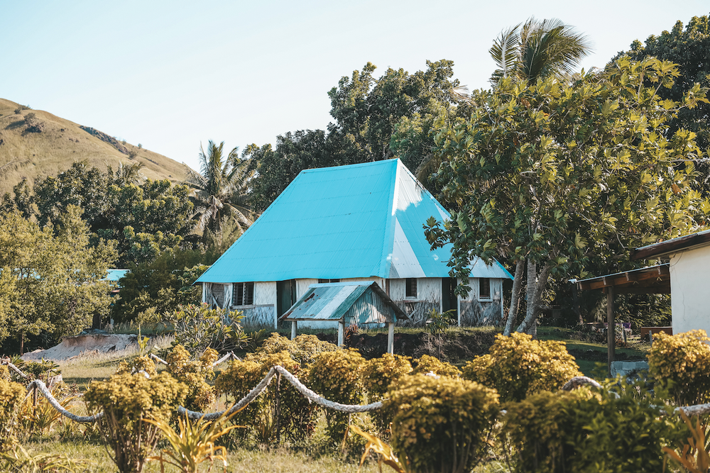 Cute house with blue roof - Blue Lagoon Beach Resort - Nacula Island - Yasawa Islands - Fiji