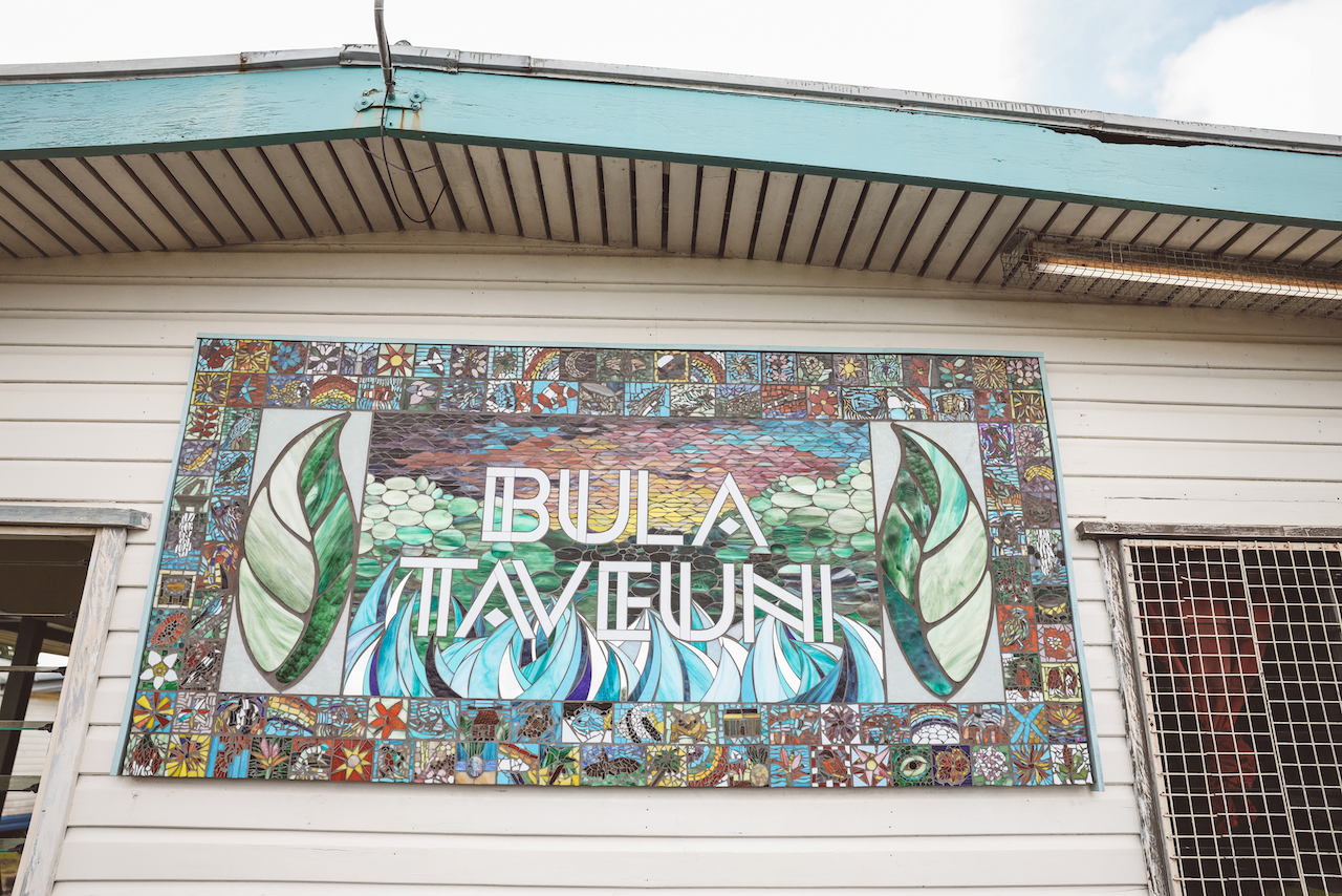 Bula Taveuni mosaic at the airport in Matei - Taveuni Island - Fiji