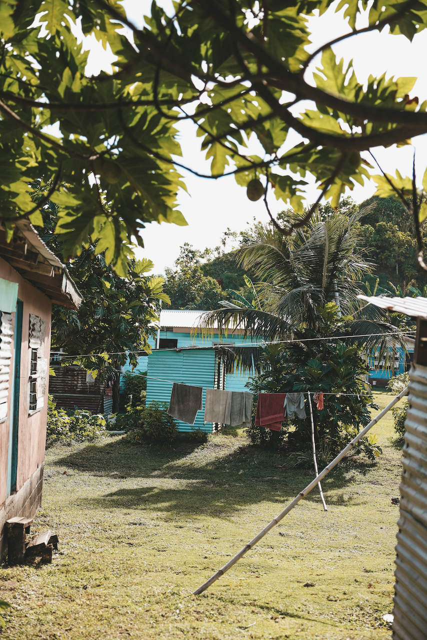 Drying clothers in Lavena - Taveuni Island - Fiji