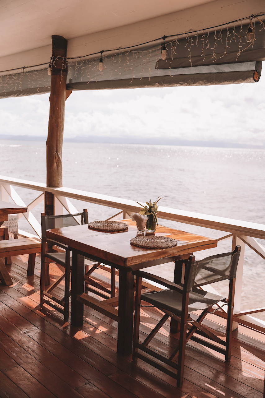Cute sea table at the Dive Cafe Bar &amp; Grill - Taveuni Island - Fiji