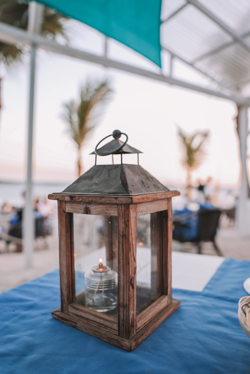 Stunning table lantern at Flying Fishbone restaurant - Aruba - ABC Islands