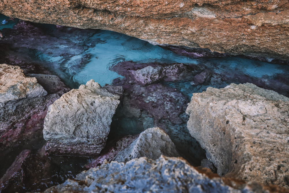 Swimming in the Cave Pool by myself - Aruba - ABC Islands