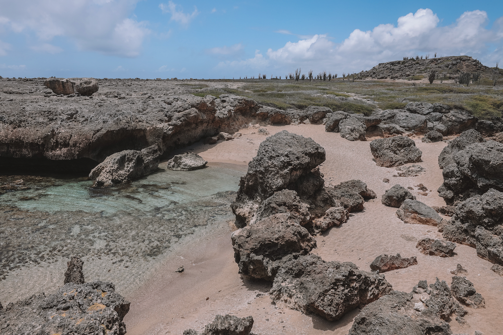 Turquoise water of Playa Kokolishi - Washington-Slagbaai National Park - Bonaire - ABC Islands