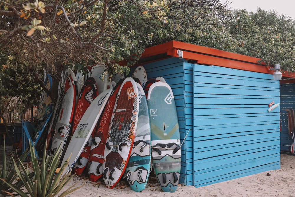 Surf boards in Jibe City - Bonaire - ABC Islands