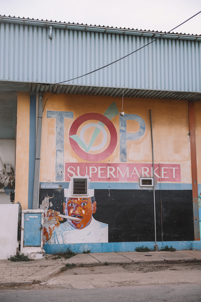 Supermarket Graffiti in Kralendijk - Bonaire - ABC Islands