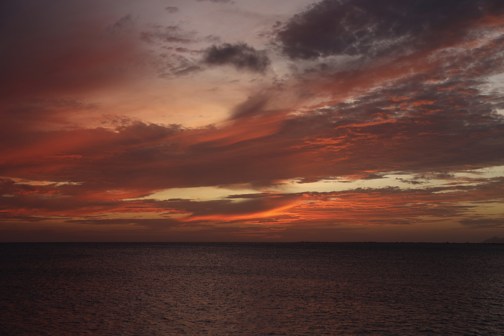 Sunset from The Beach restaurant - Bonaire - ABC Islands