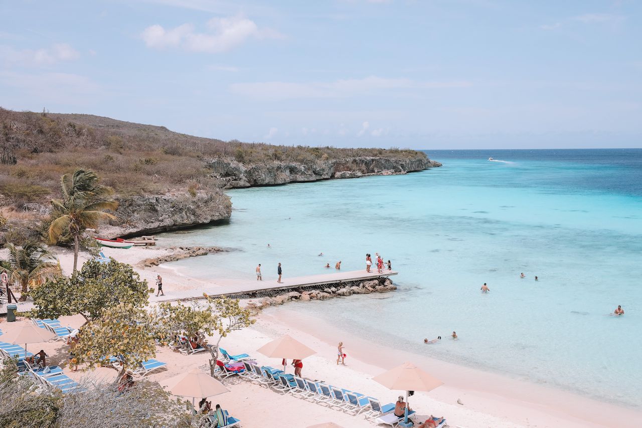 Point de vue de la plage Playa Porto Marie - Curaçao - Îles ABC - Caraïbes