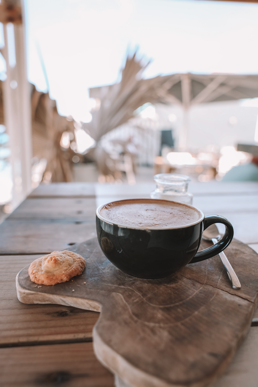 Cafe latte at Bij Blauw - Willemstad - Curaçao - ABC Islands