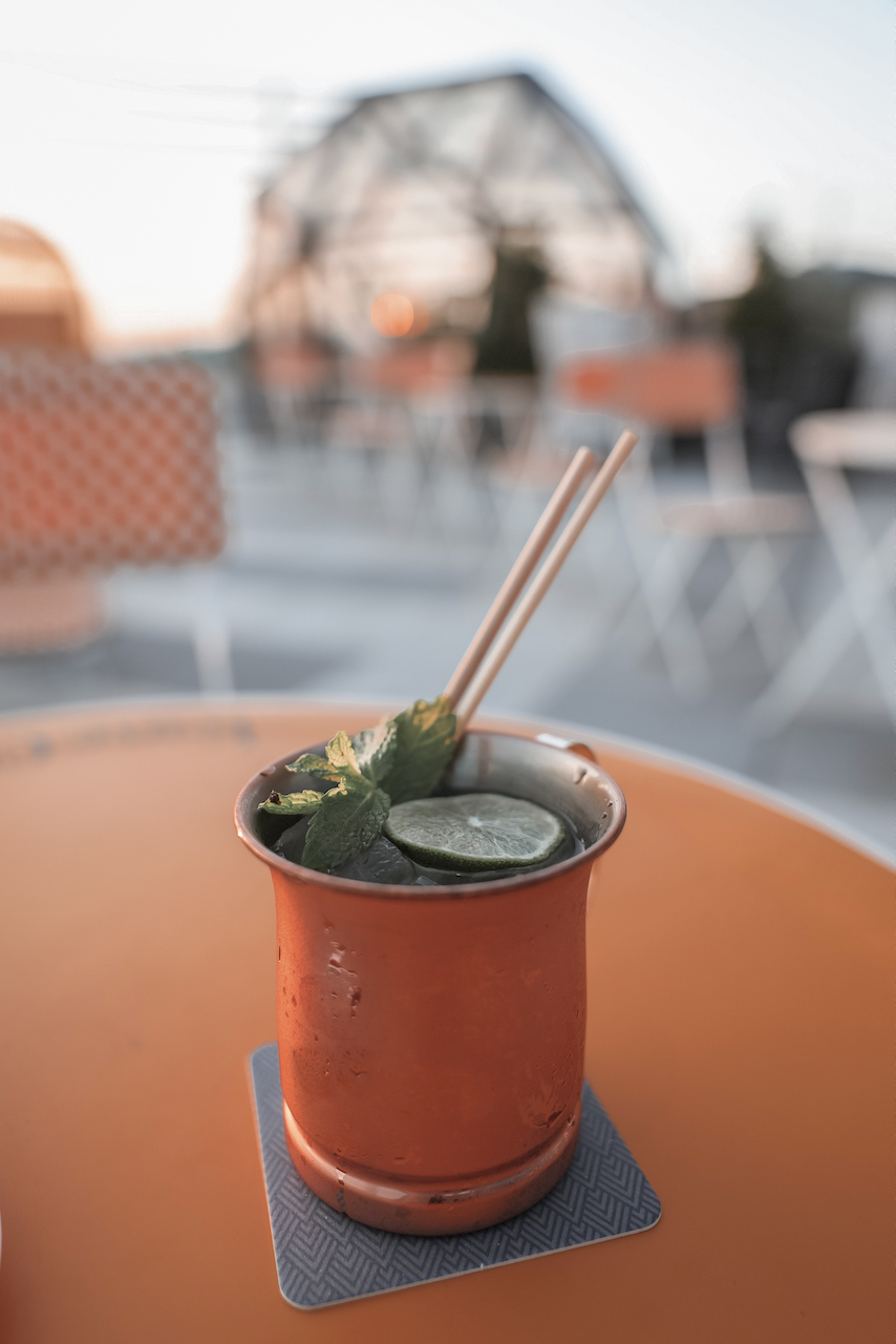 Moscow Mule cocktail from Privilege Rooftop - Seoul - South Korea