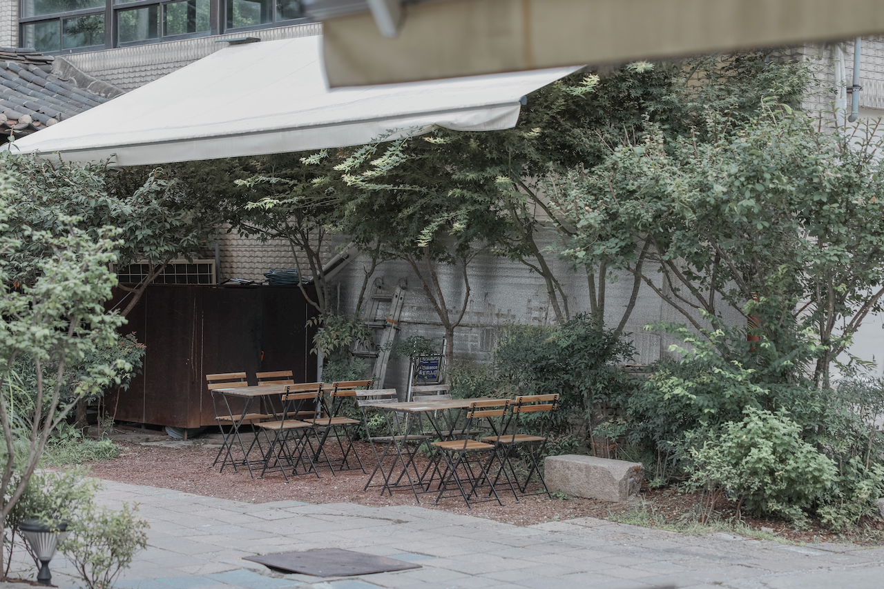 La terrasse du Onion Anguk Café - Séoul - Corée du Sud