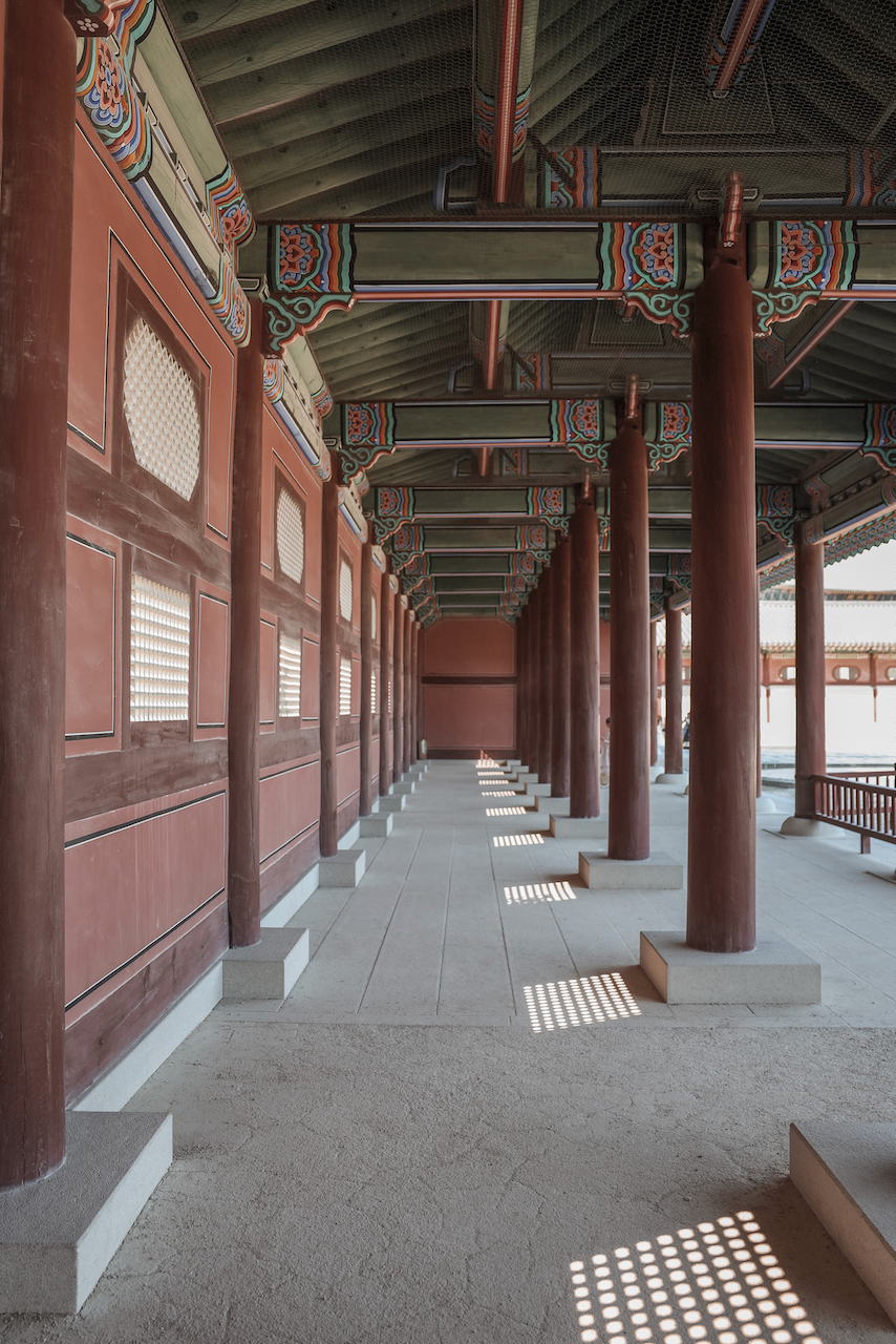 Magnifiques arches - Gyeongbokgung Palace - Séoul - Corée du Sud