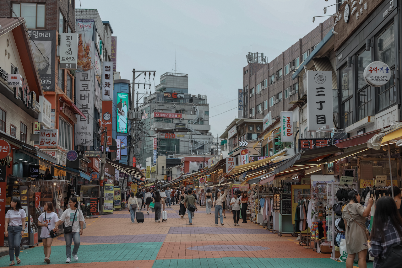 Hongdae Main Shopping Street - Seoul - South Korea