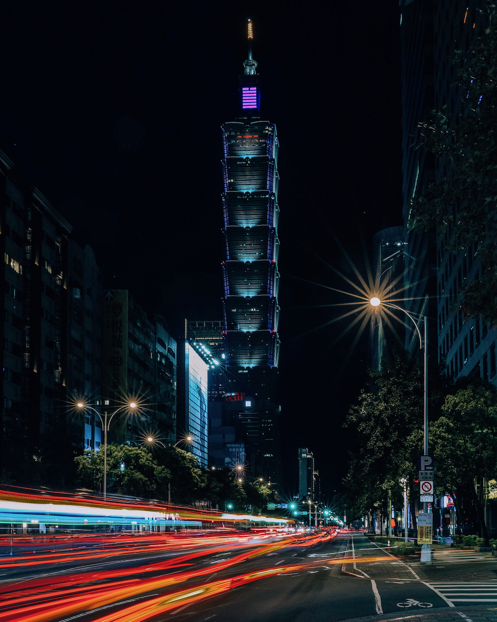Taipei 101 at Night - Long Exposure - Taipei - Taiwan