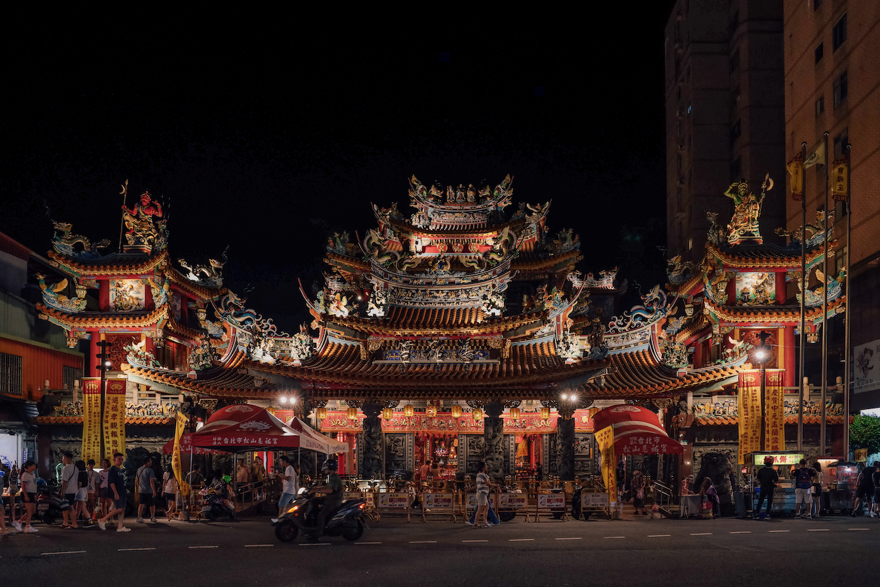 Temple Songshan Ciyou la nuit - Taipei - Taïwan