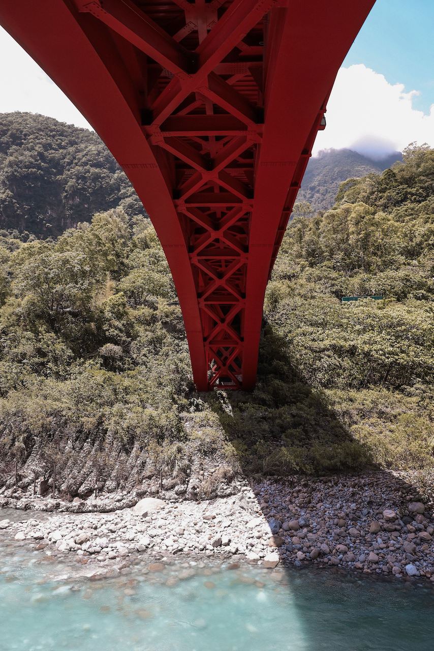 Pont rouge à la gorge de Taroko - Taipei - Taïwan