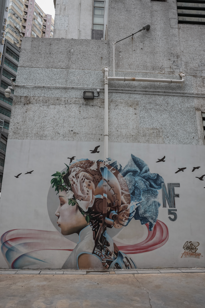 Beautiful graffiti near the Mills - Hong Kong