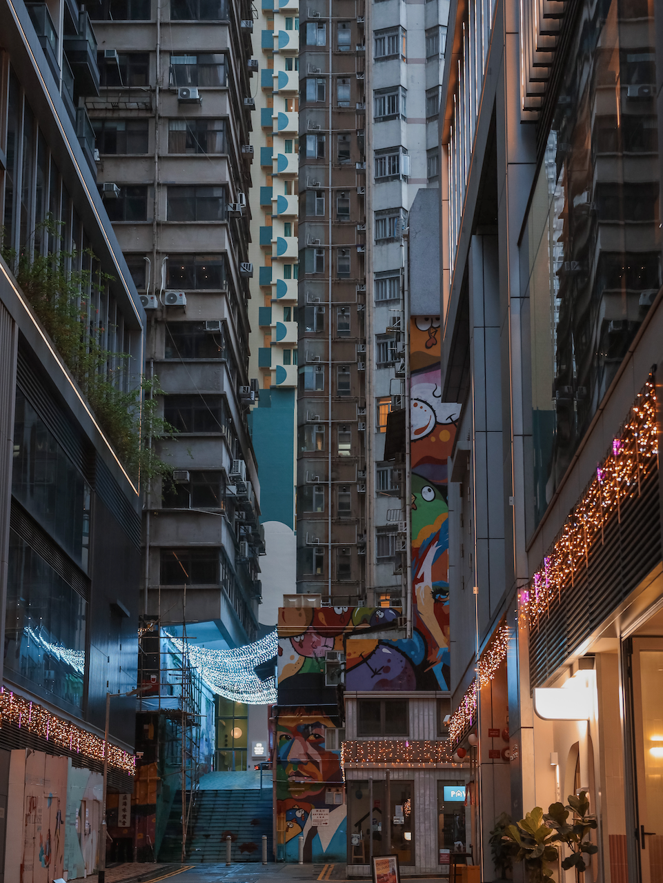 Dusk in Art Lane - Hong Kong