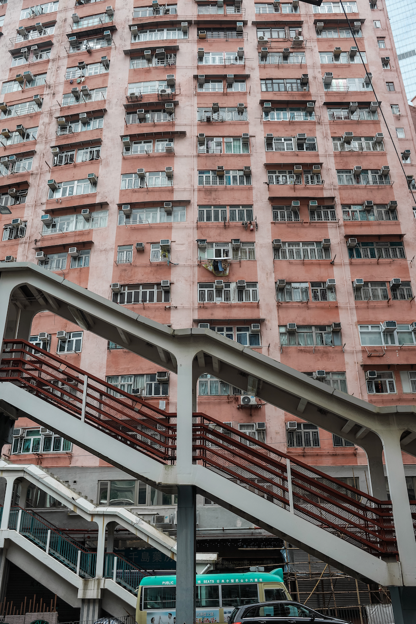 Escalier menant au métro près de Montane Mansion - Quarry Bay - Hong Kong