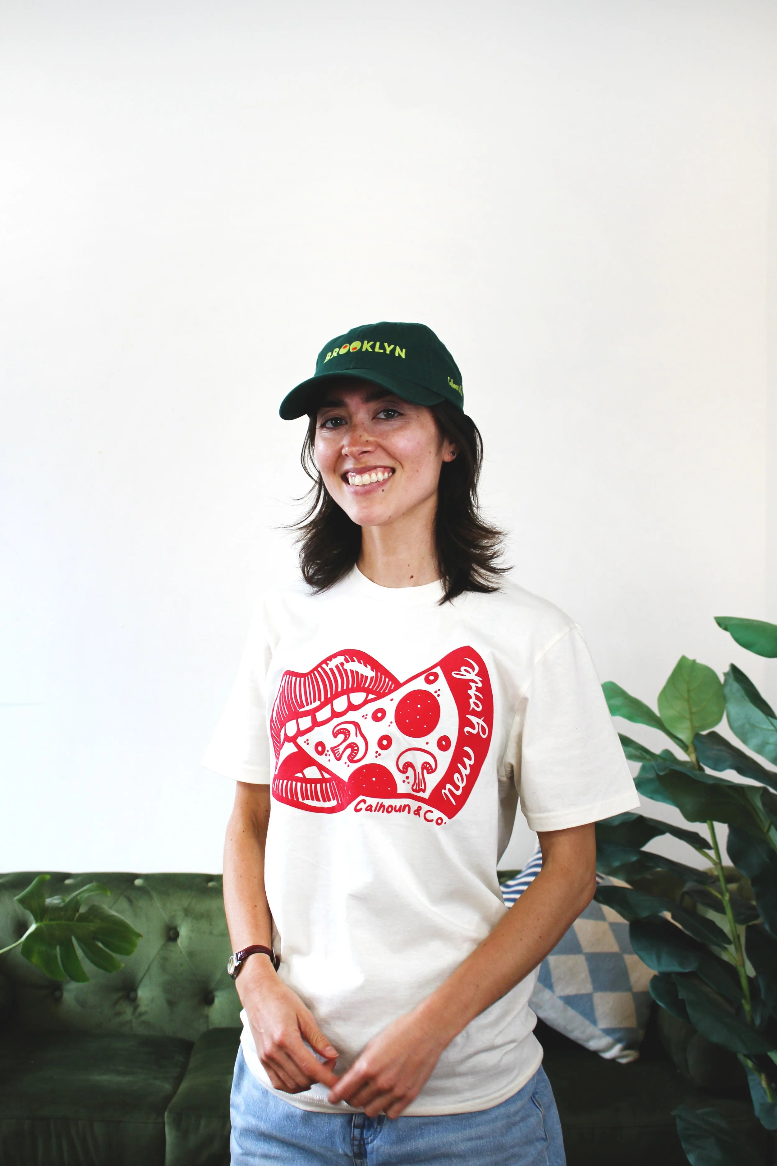 Apparel Pizza Mouth Tee Brooklyn Olive Hat IMG_2195.JPG