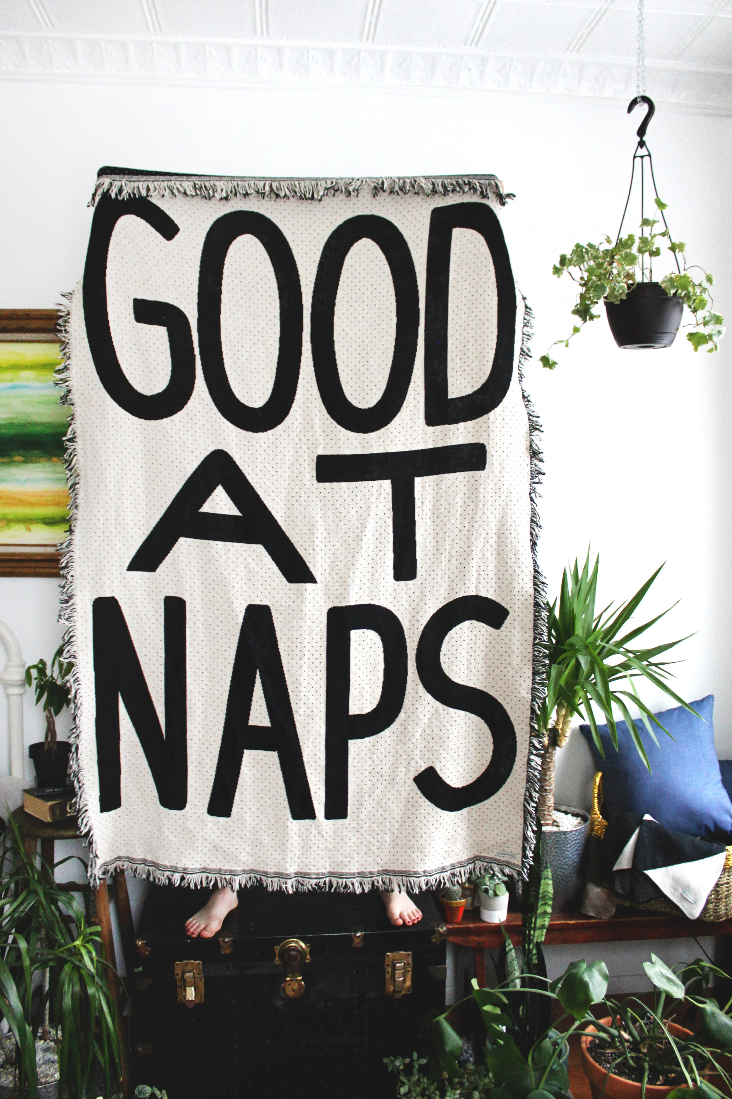 Good At Nap Blanket by Calhoun & Co. featured on Apartment Therapy NYC