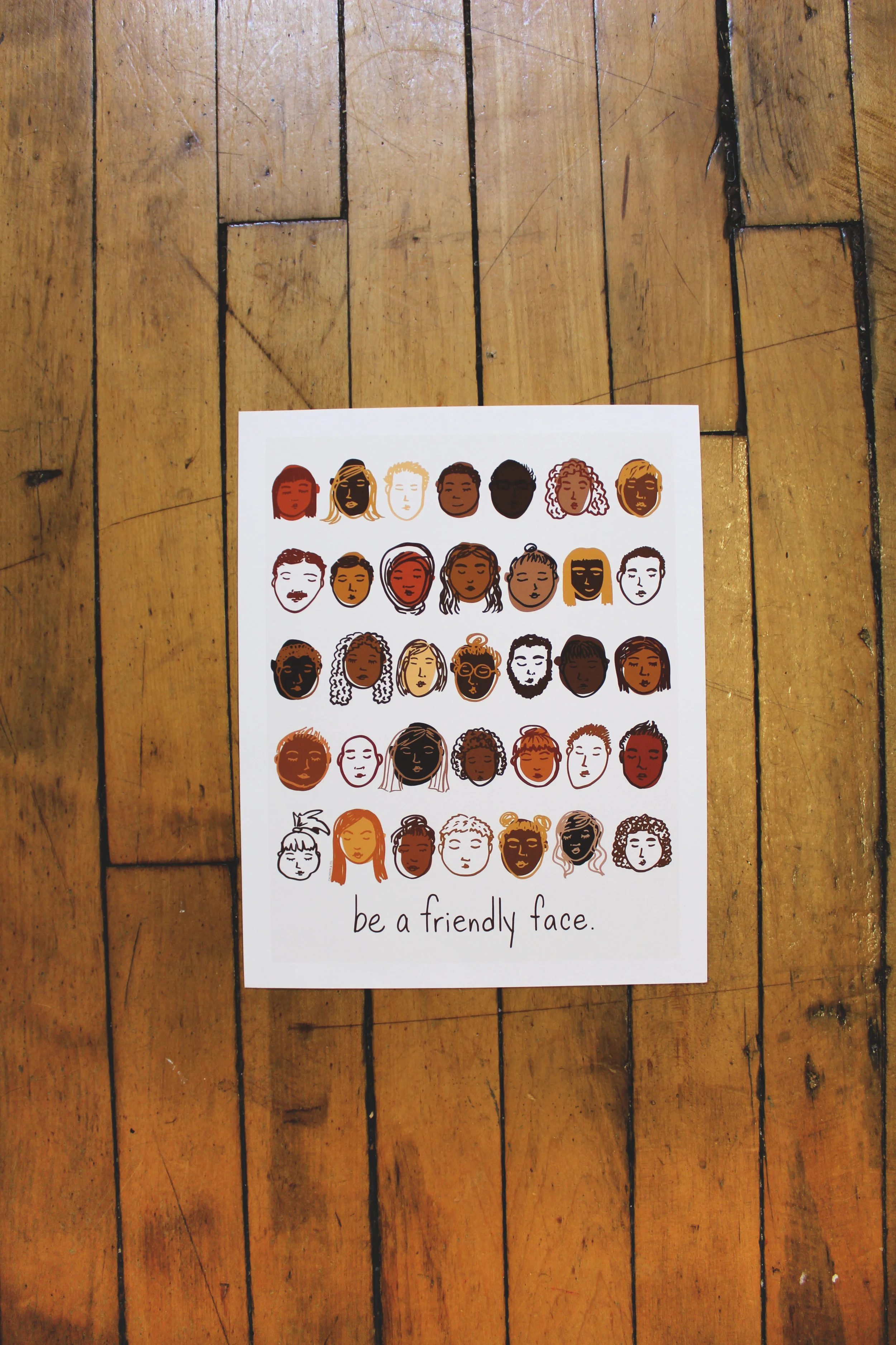 Be A Friendly Face Art Print by Calhoun & Co.