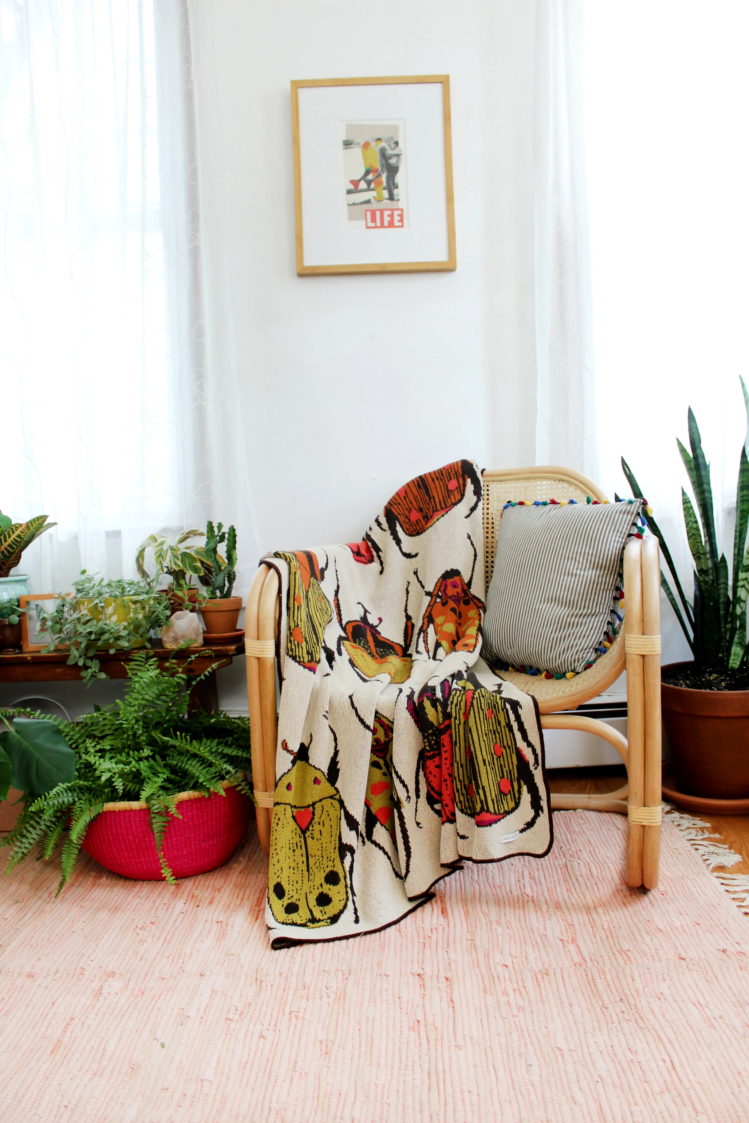 Beetle Blanket by Calhoun & Co. - Home Decor Beetles Insect Design
