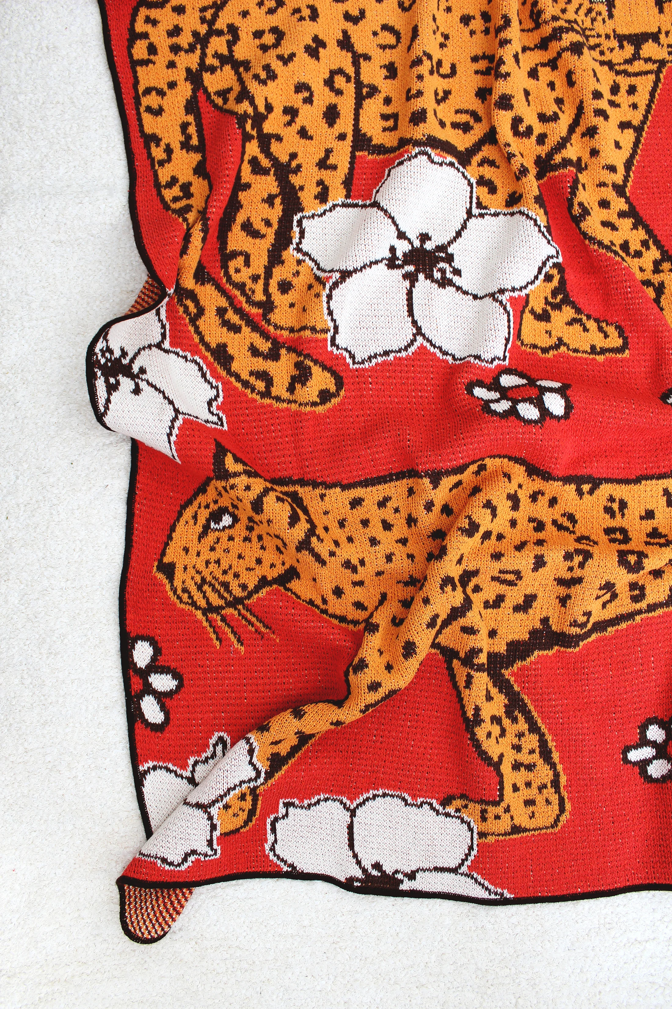 Red Yellow and white Blanket by Calhoun &amp; Co. Brooklyn NY