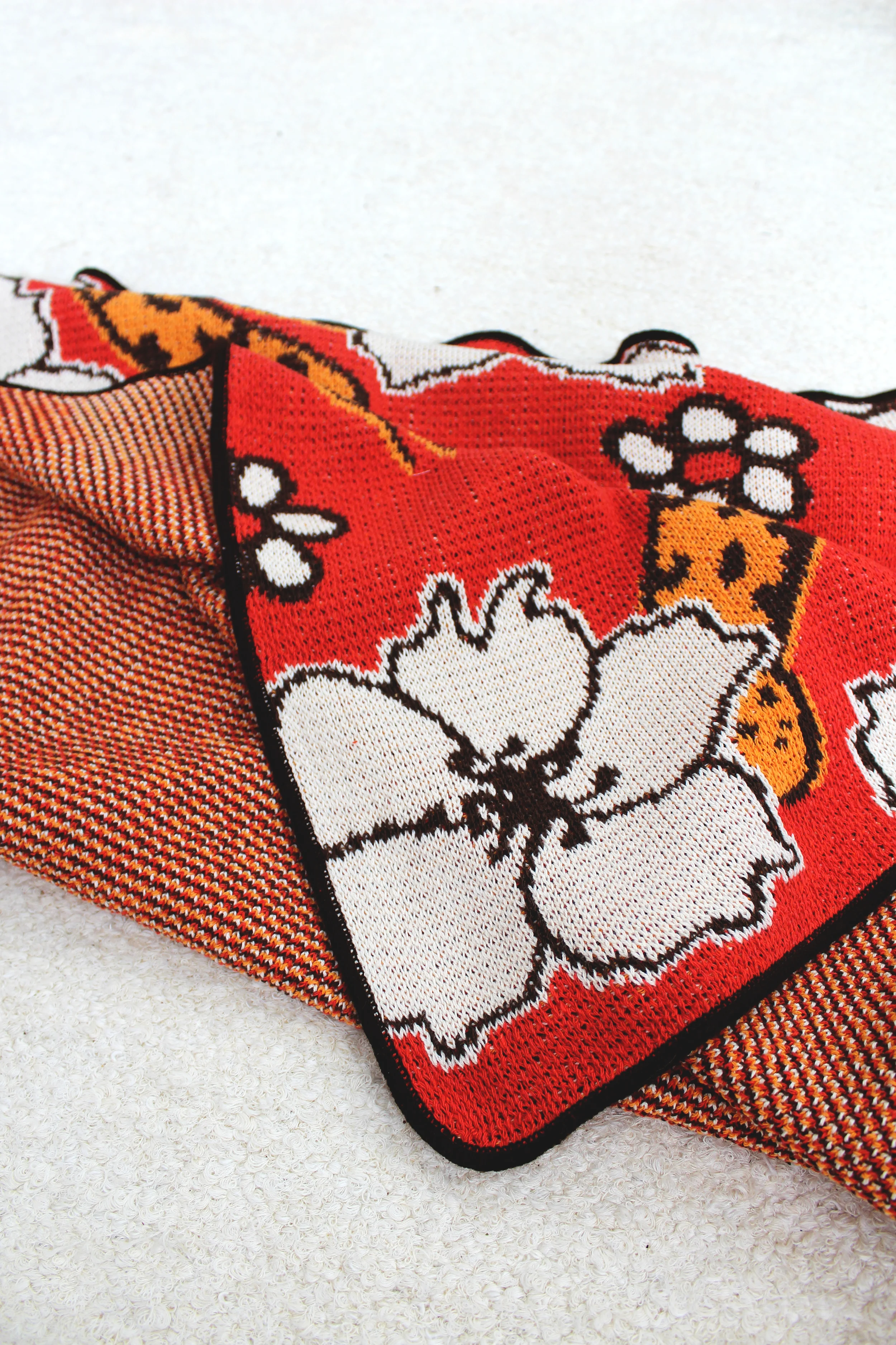 Tropical Flower Leopard Blanket by Calhoun &amp; Co. Brooklyn NY