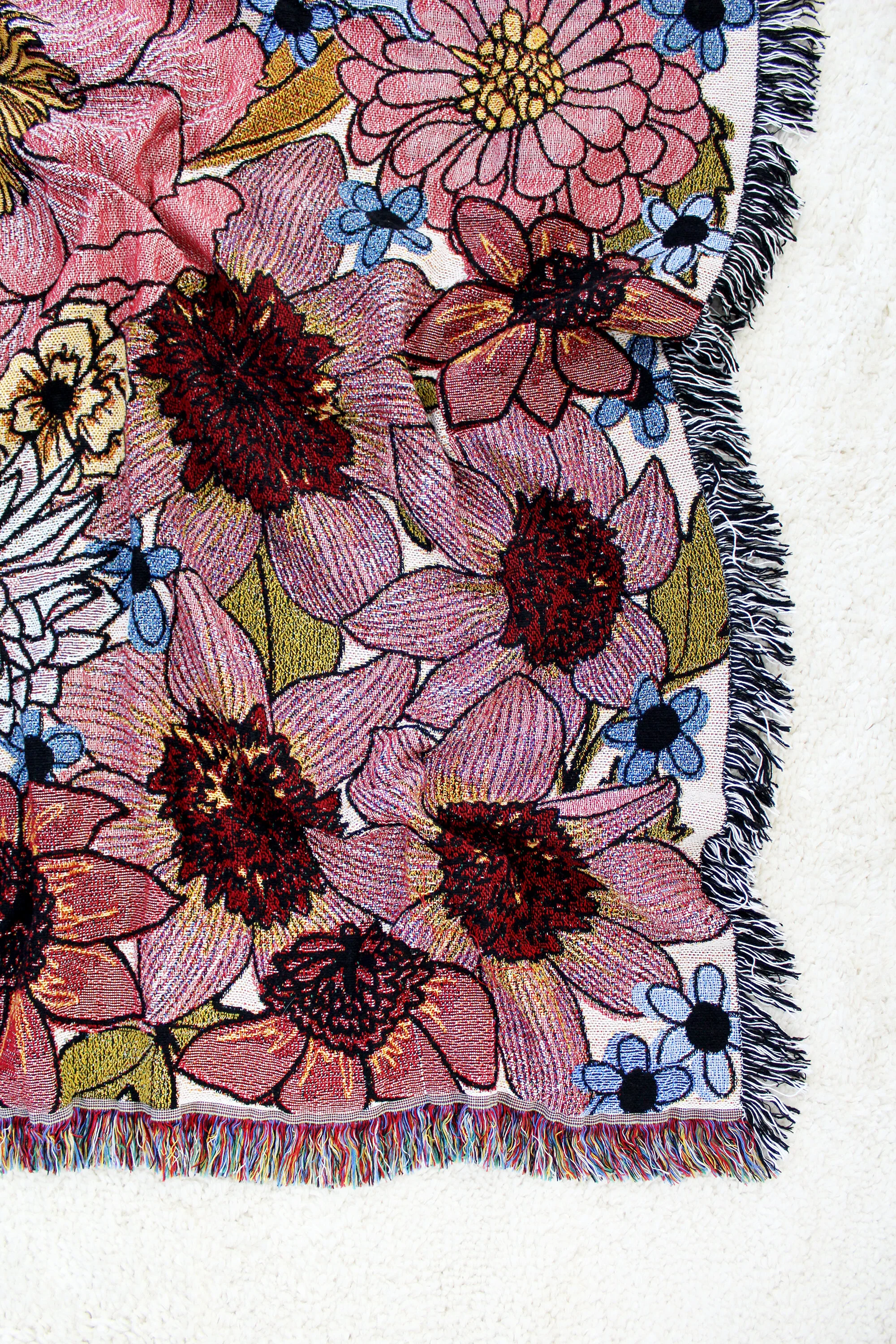Dream Garden Floral Tapestry gift for your mom wife mother-in-law sister-in-law grandmas Blanket by Calhoun Co. NYC